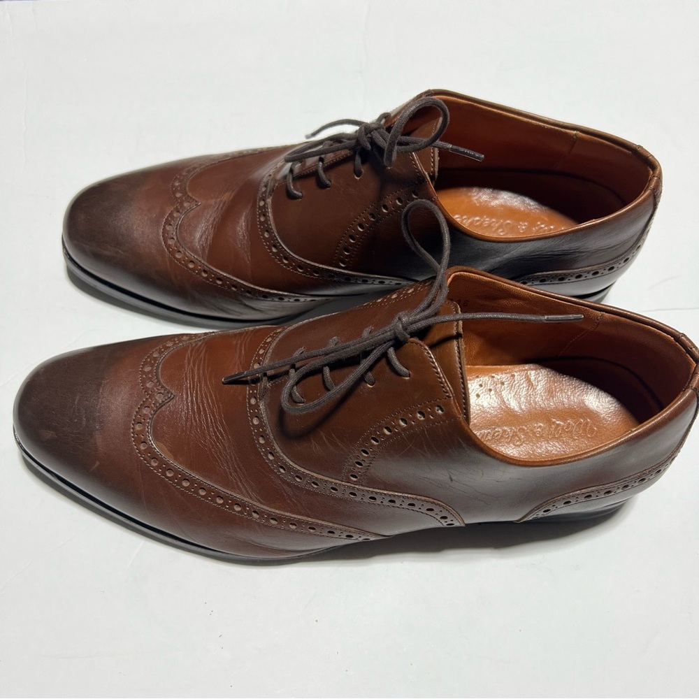 Wolf & Shepherd Mens Wingtip Oxfords Size 10.5 A Brown - Picture 2 of 8